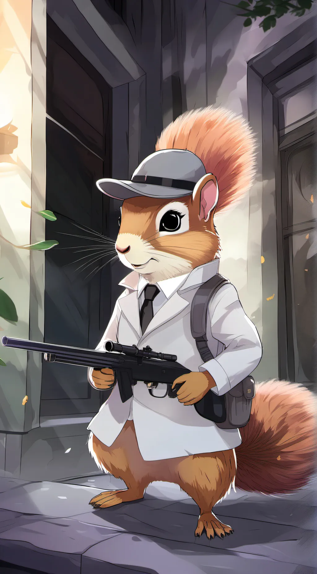 ai character: Secret Squirrel  background