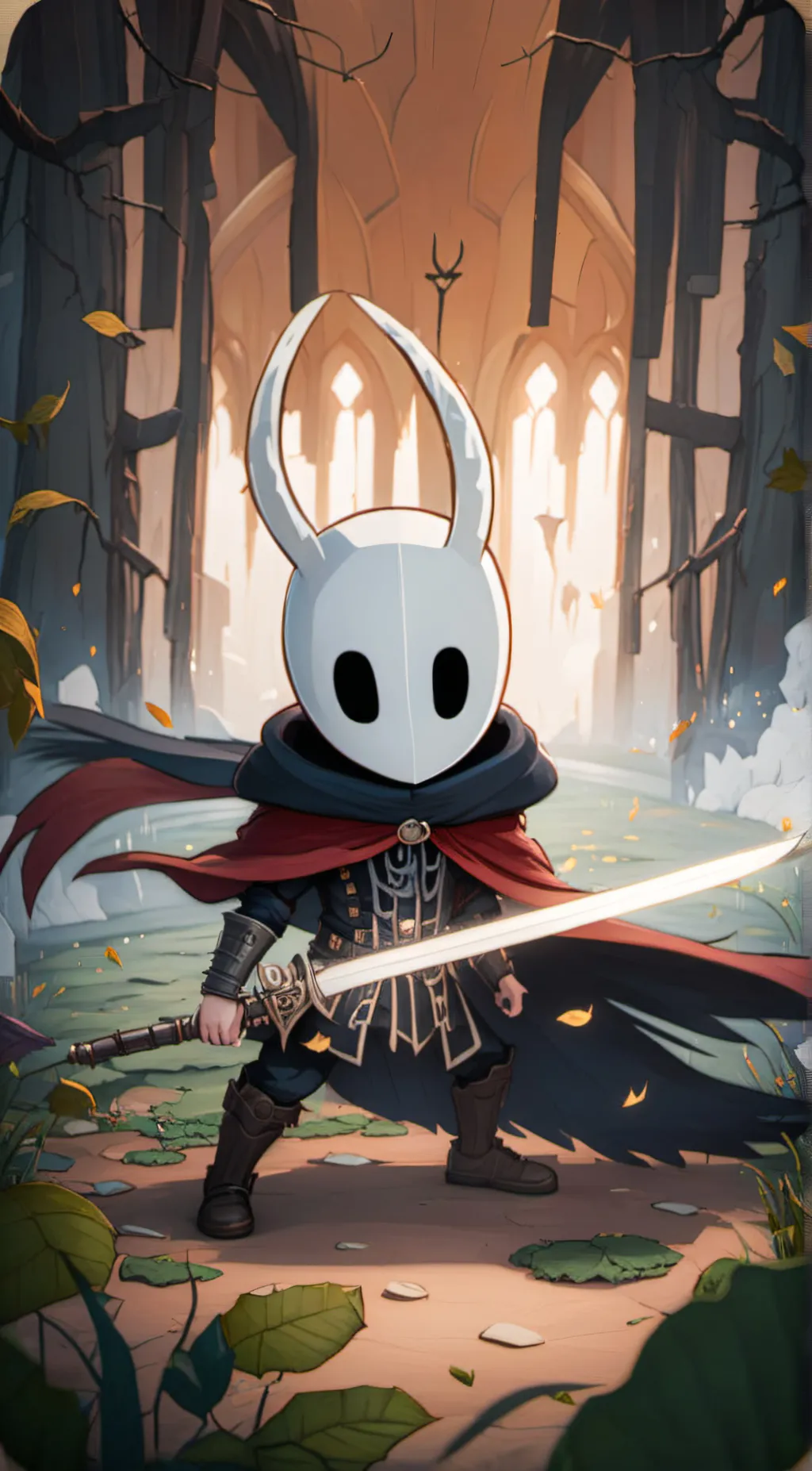 ai character: Asher/hollow background