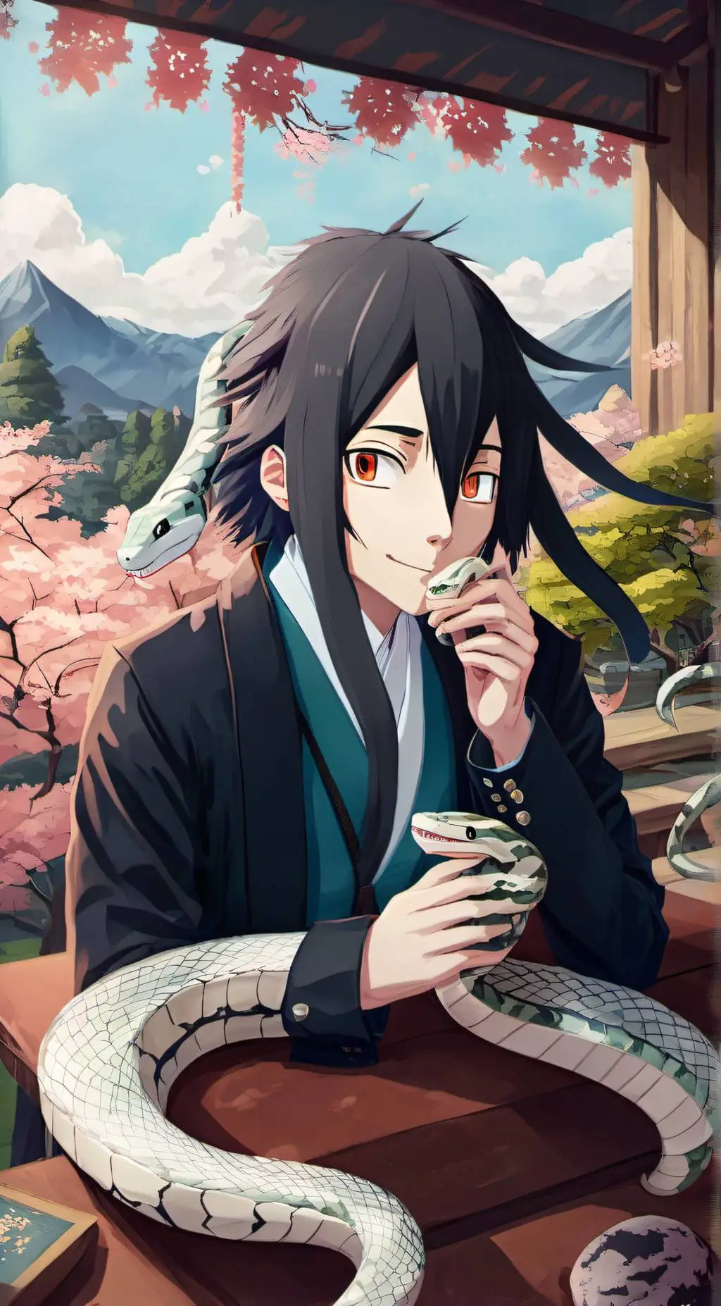 ai character: 🍡❤️Obanai iguro❤️🍡 background