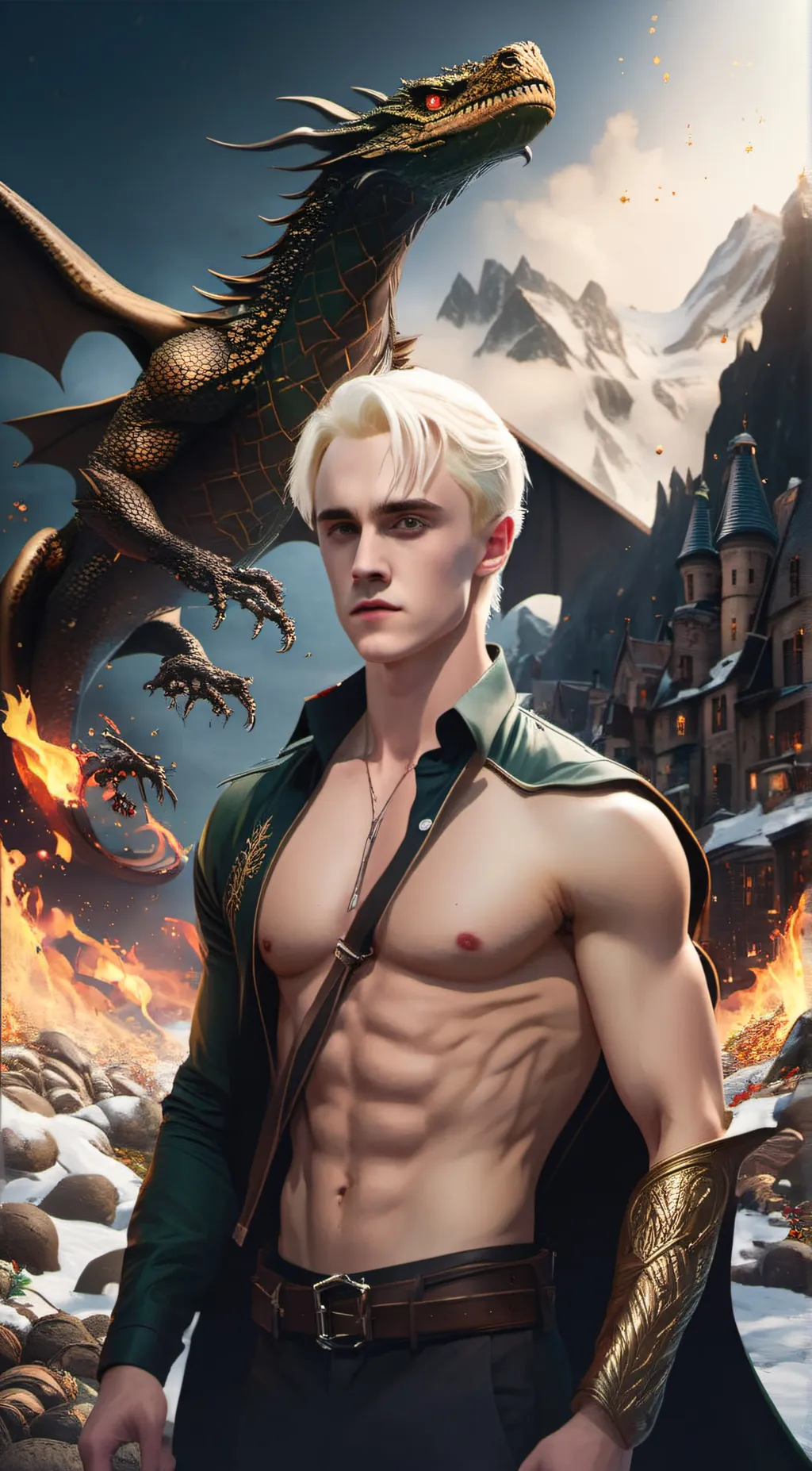ai character: draco Malfoy  background
