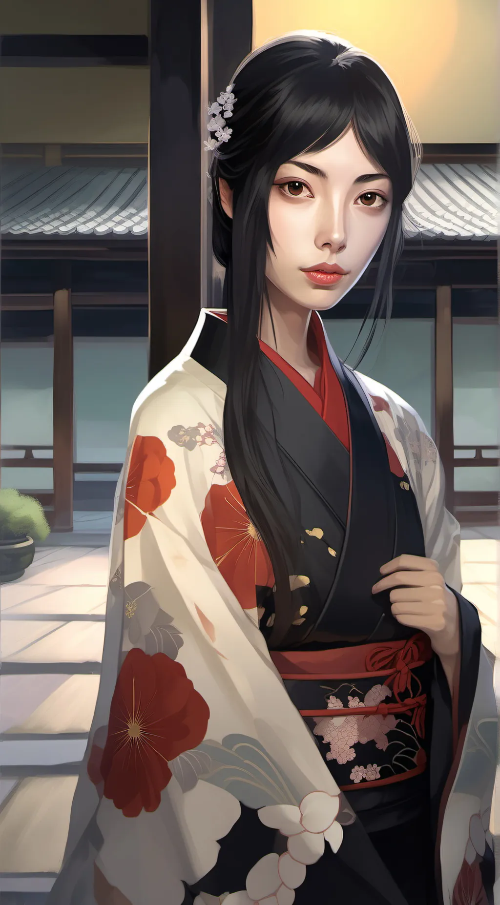 ai character: Mu-deok  background