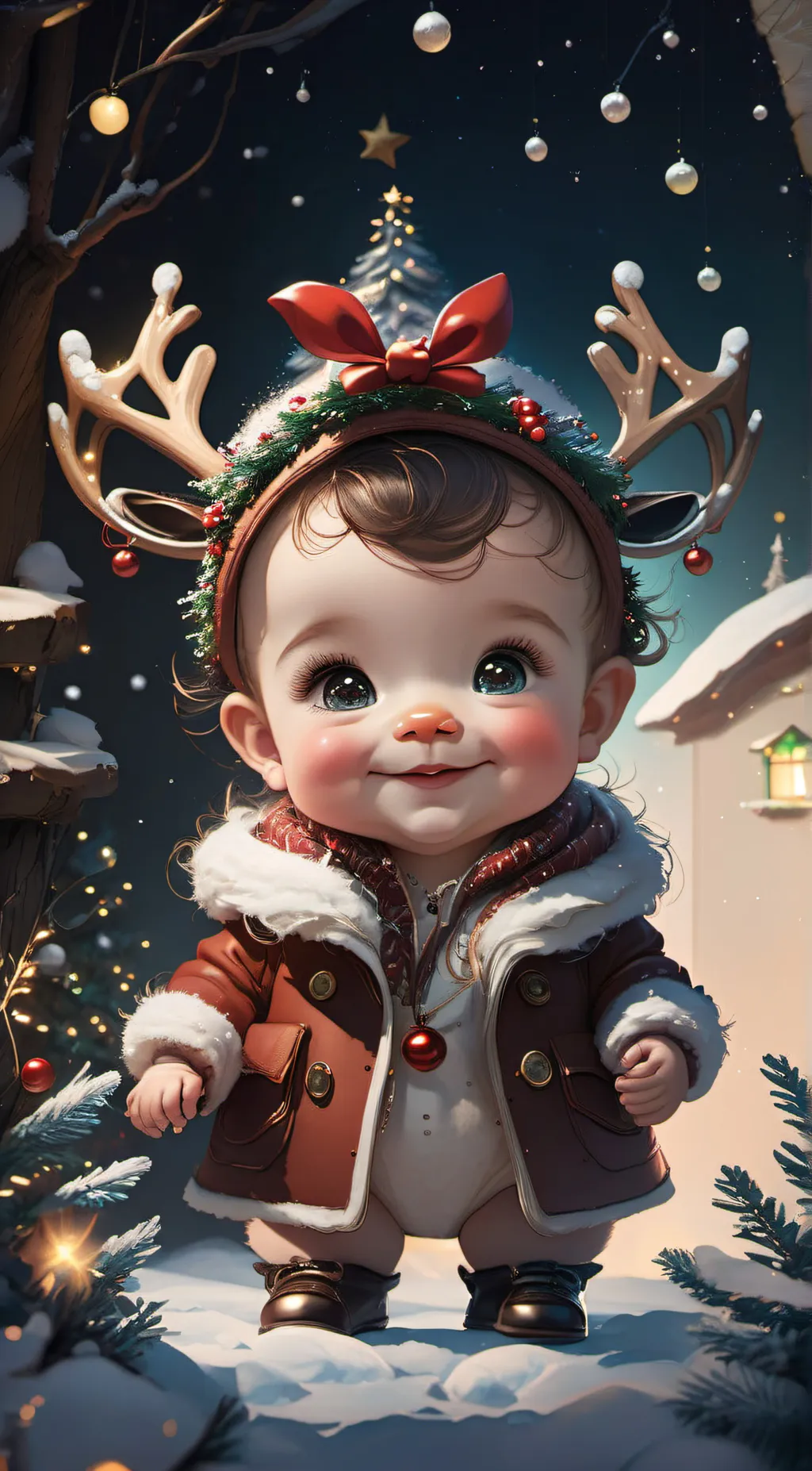 ai character: Rudolf baby background