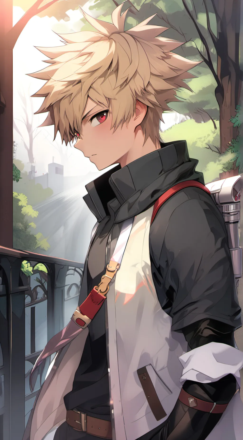 ai character: Katsuki Bakugou background