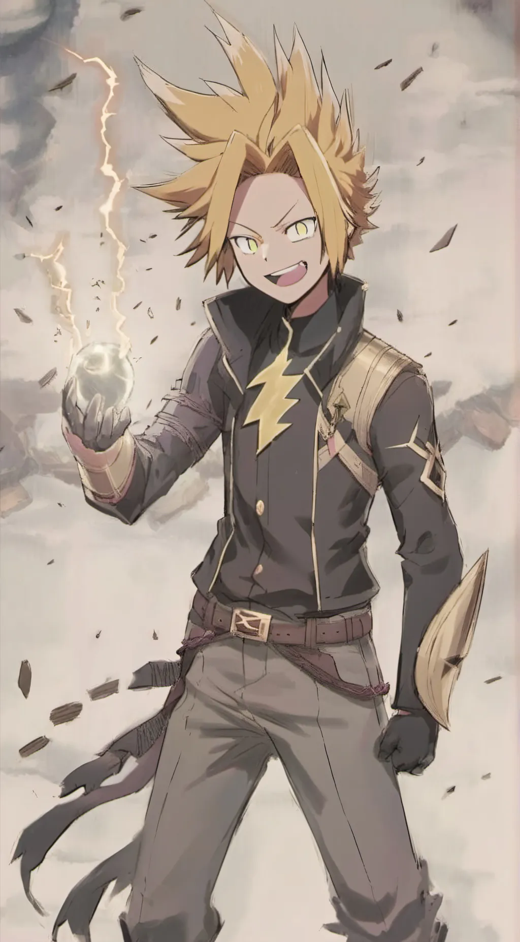 ai character: denki kaminari background