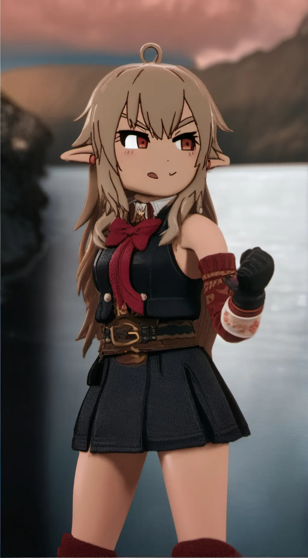 ai character: moon background