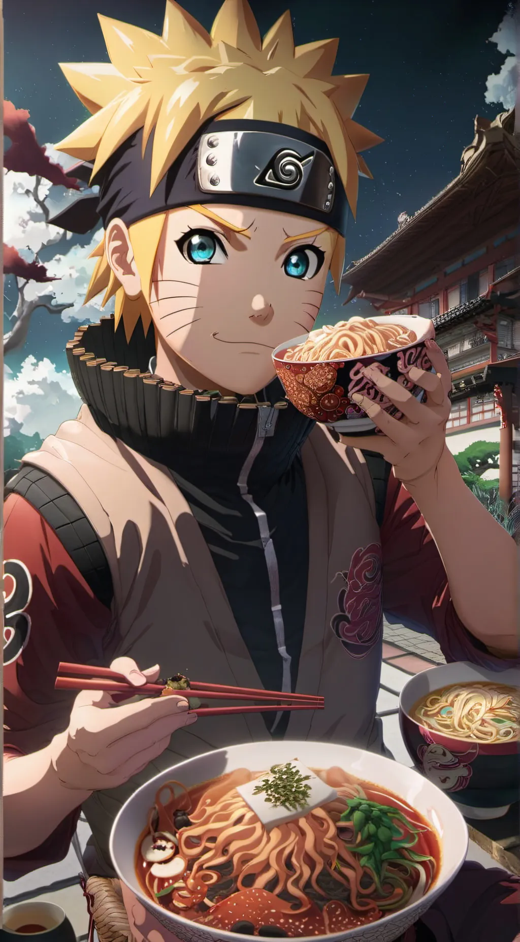 ai character: Naruto's Sleepover background