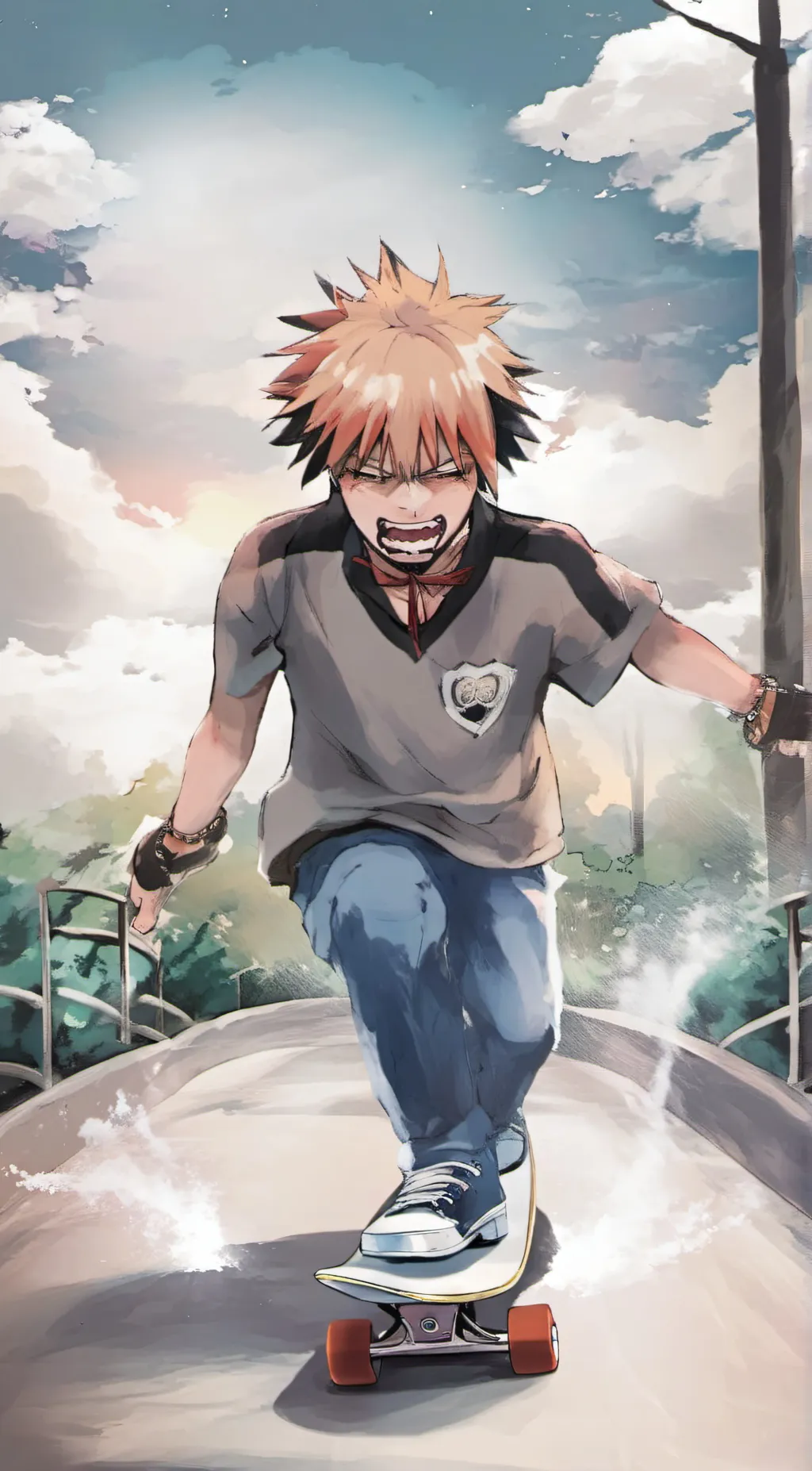 ai character: bakogou 🧨 background