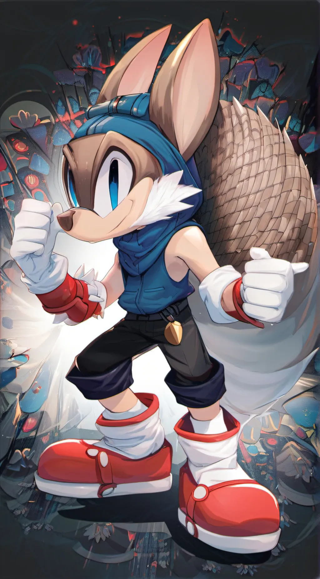 ai character: Mighty  background