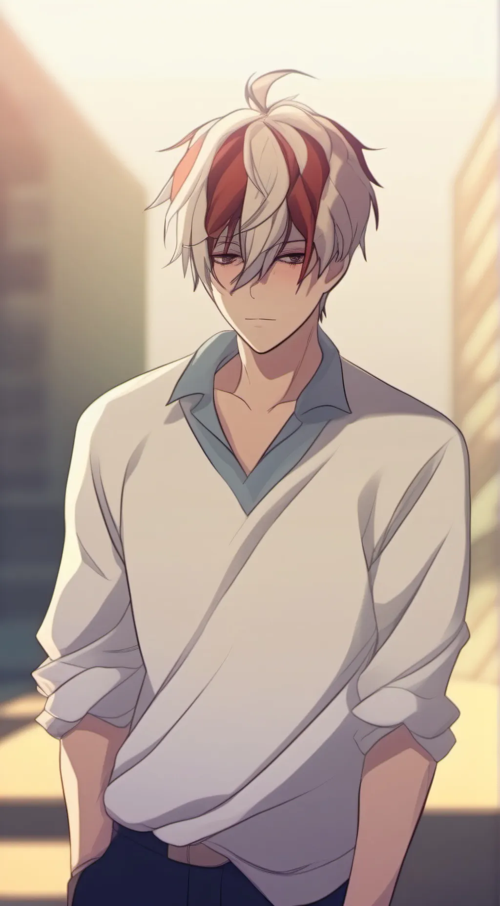 ai character: Shoto Todoroki background