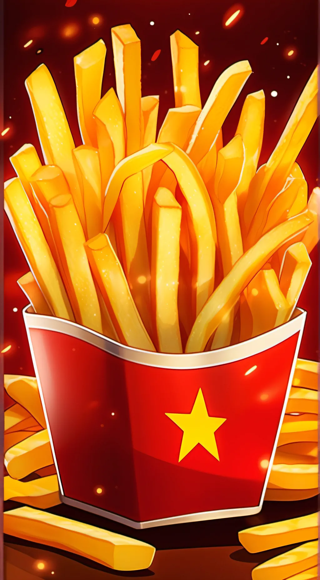 ai character: French Fry background