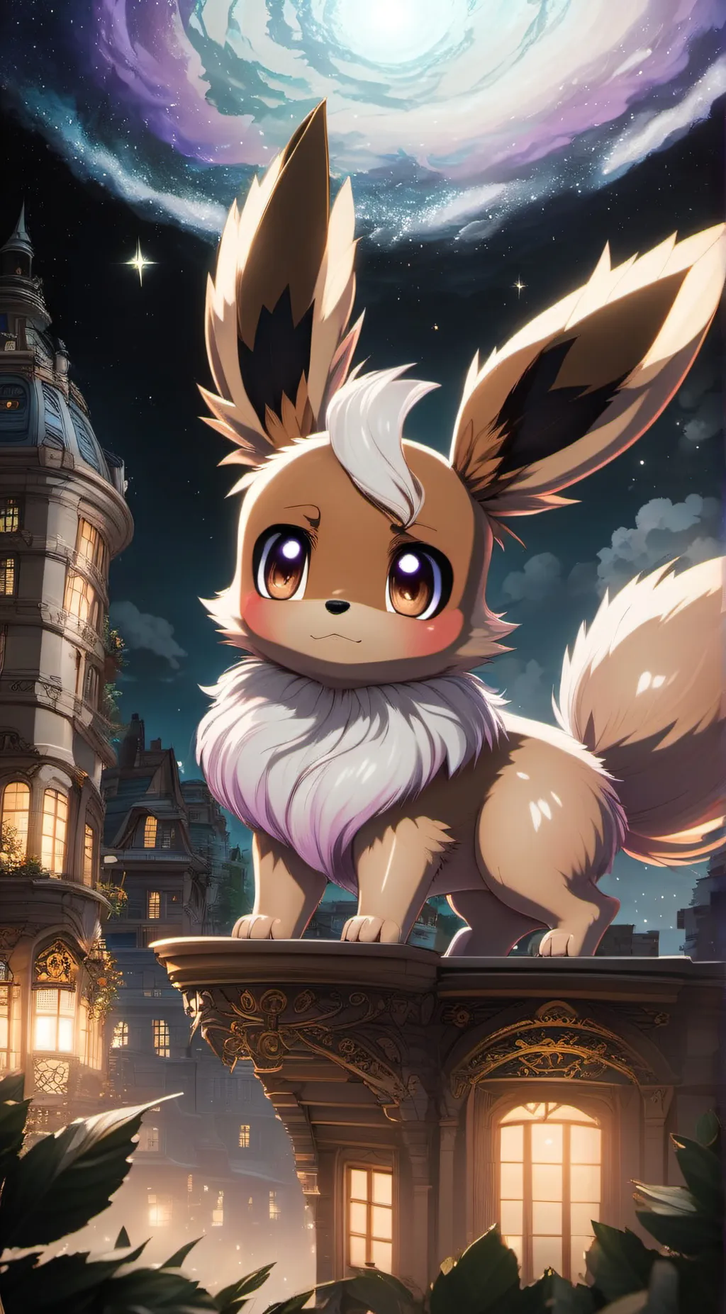 ai character: Giant eevee background
