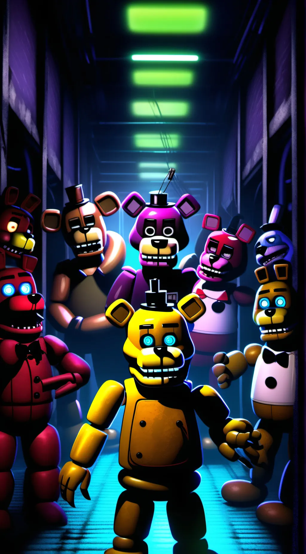 ai character: FNAF 1 background