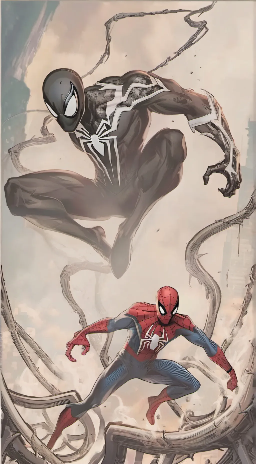 ai character: Spiderman background