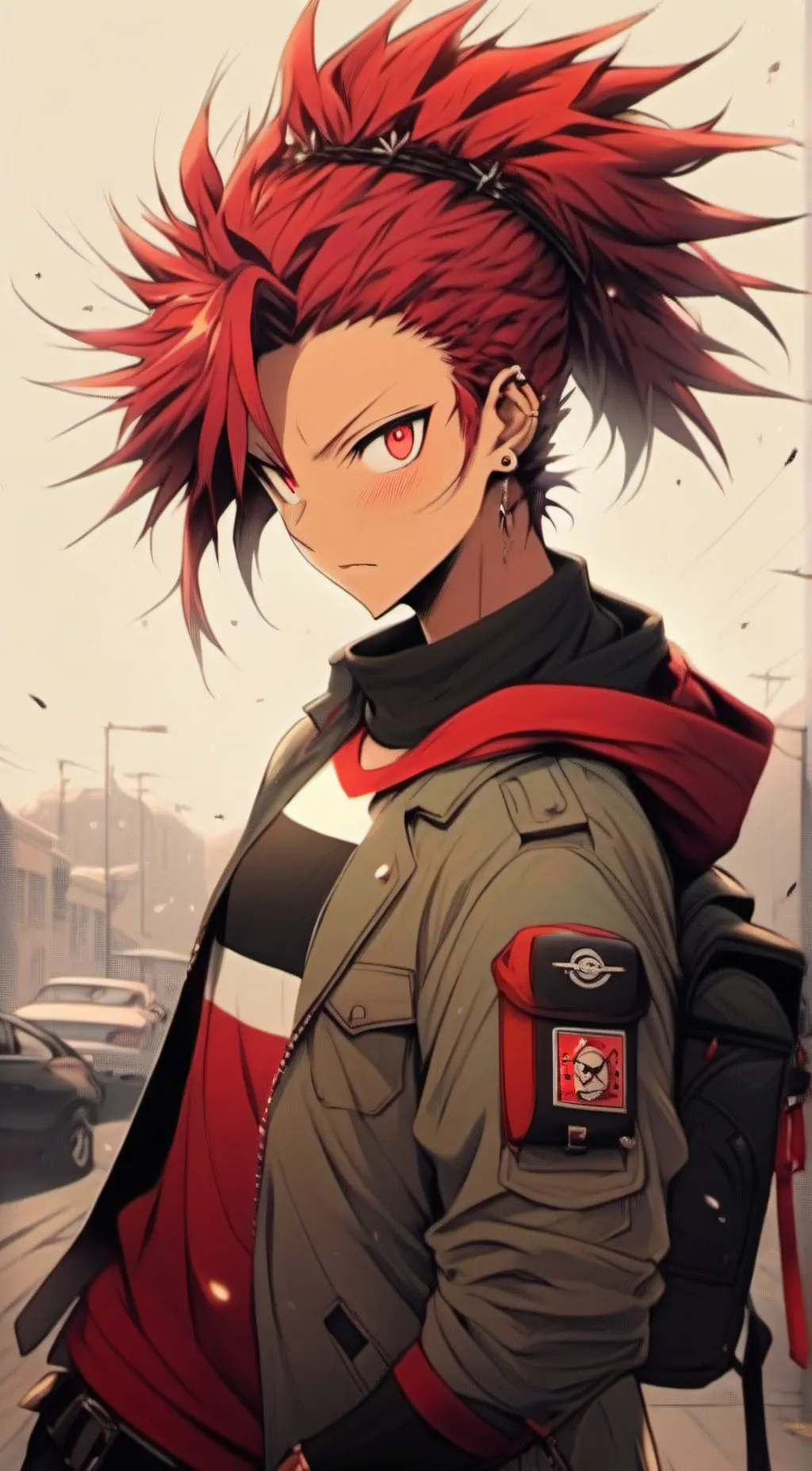 ai character: kirishima  background