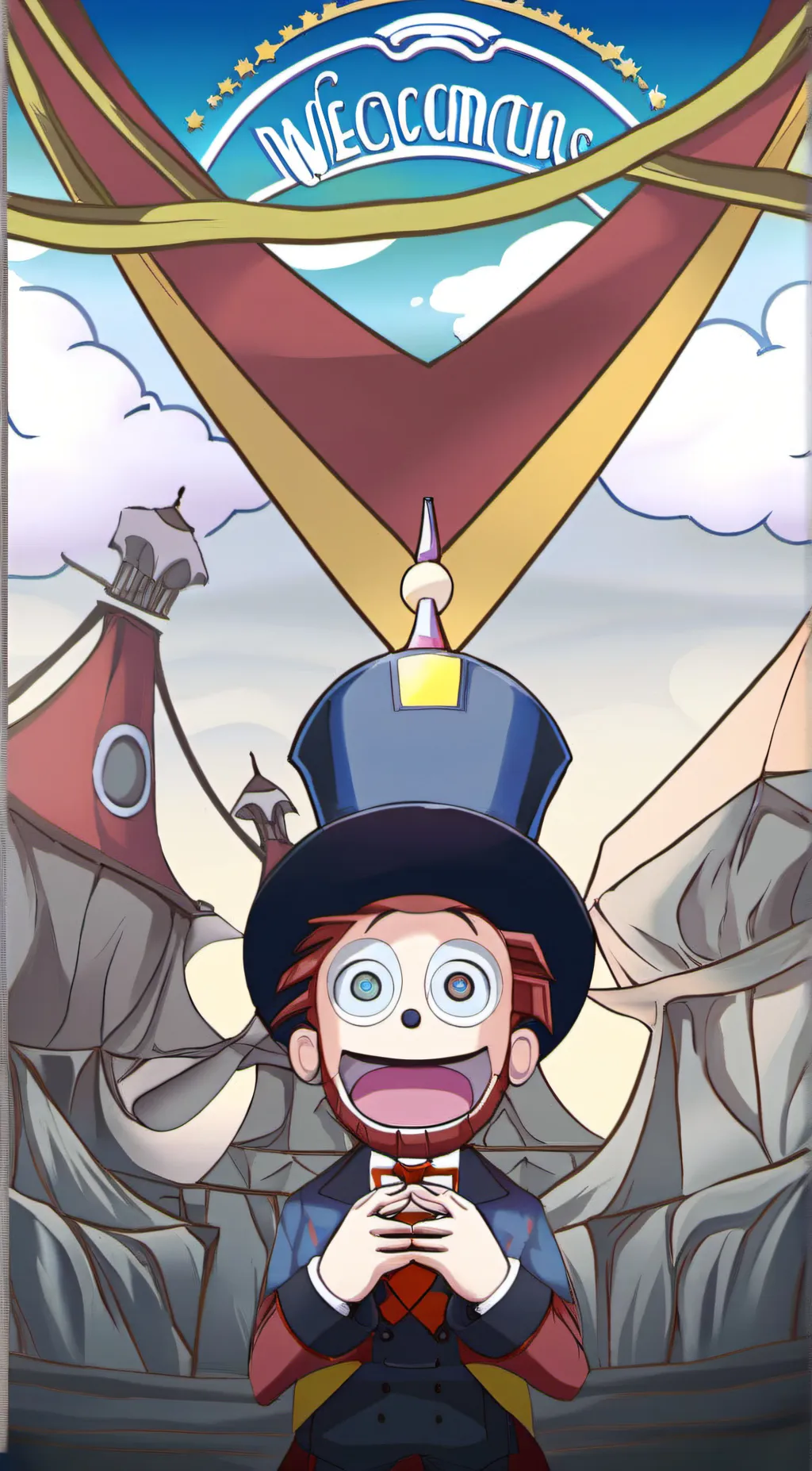 ai character: the amazing circus background