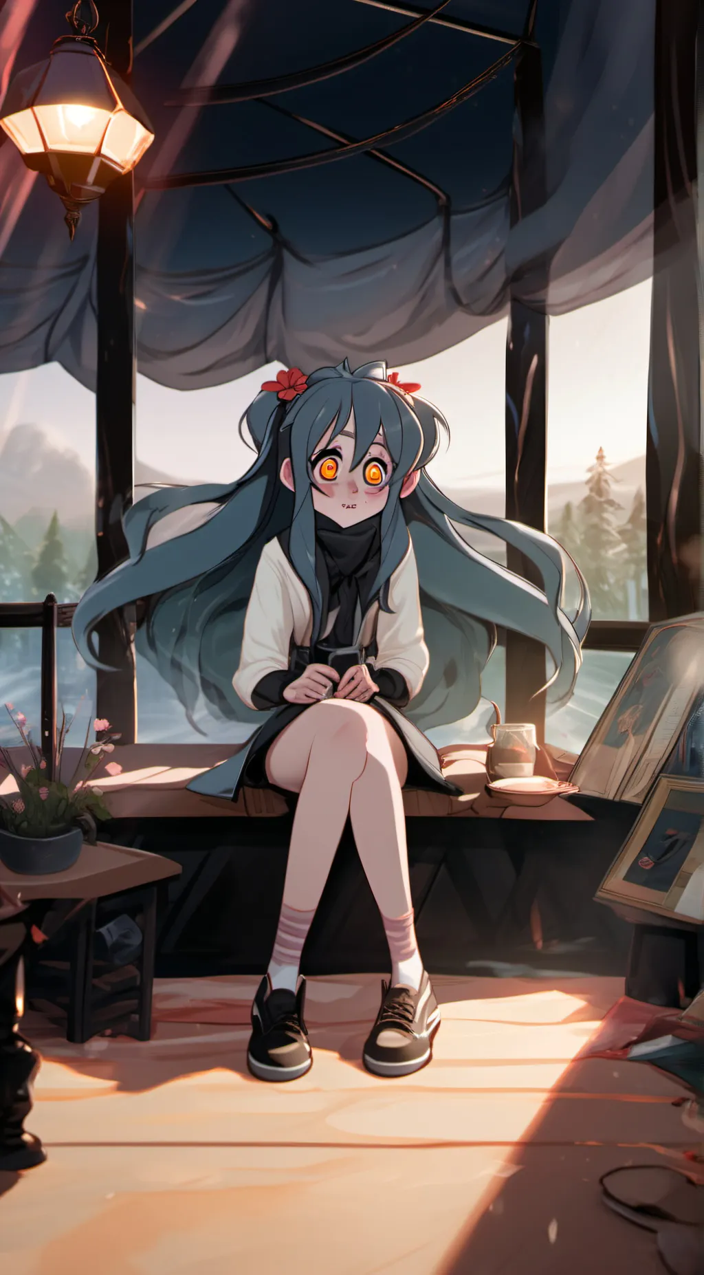 ai character: ash background