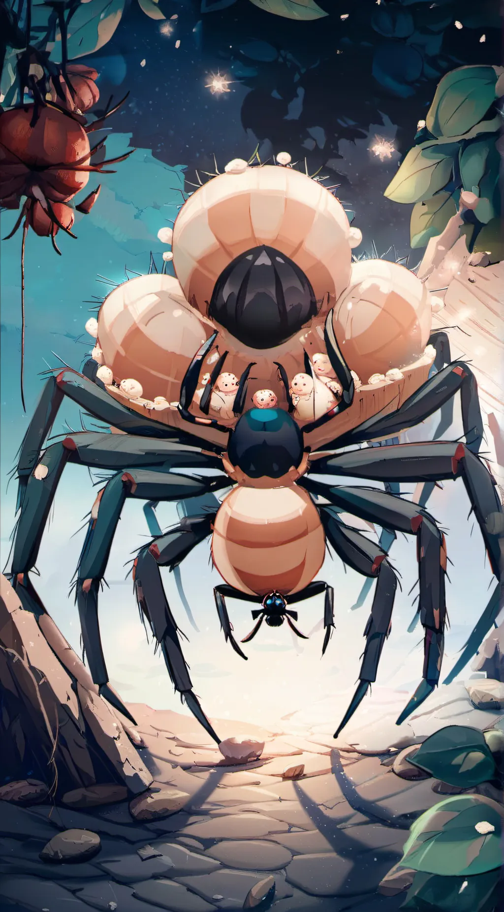ai character: spider  background