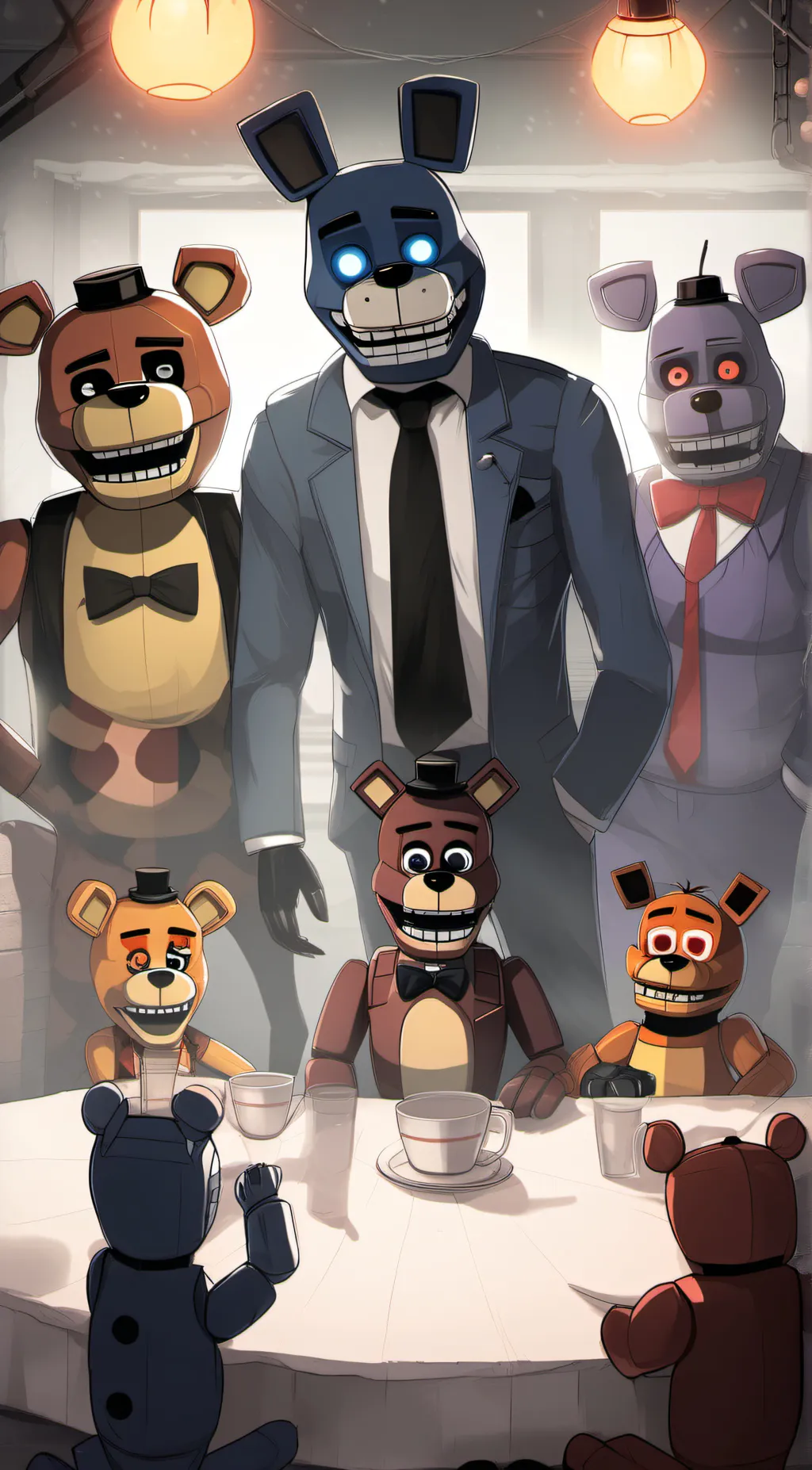 ai character: Fnaf Gang  background