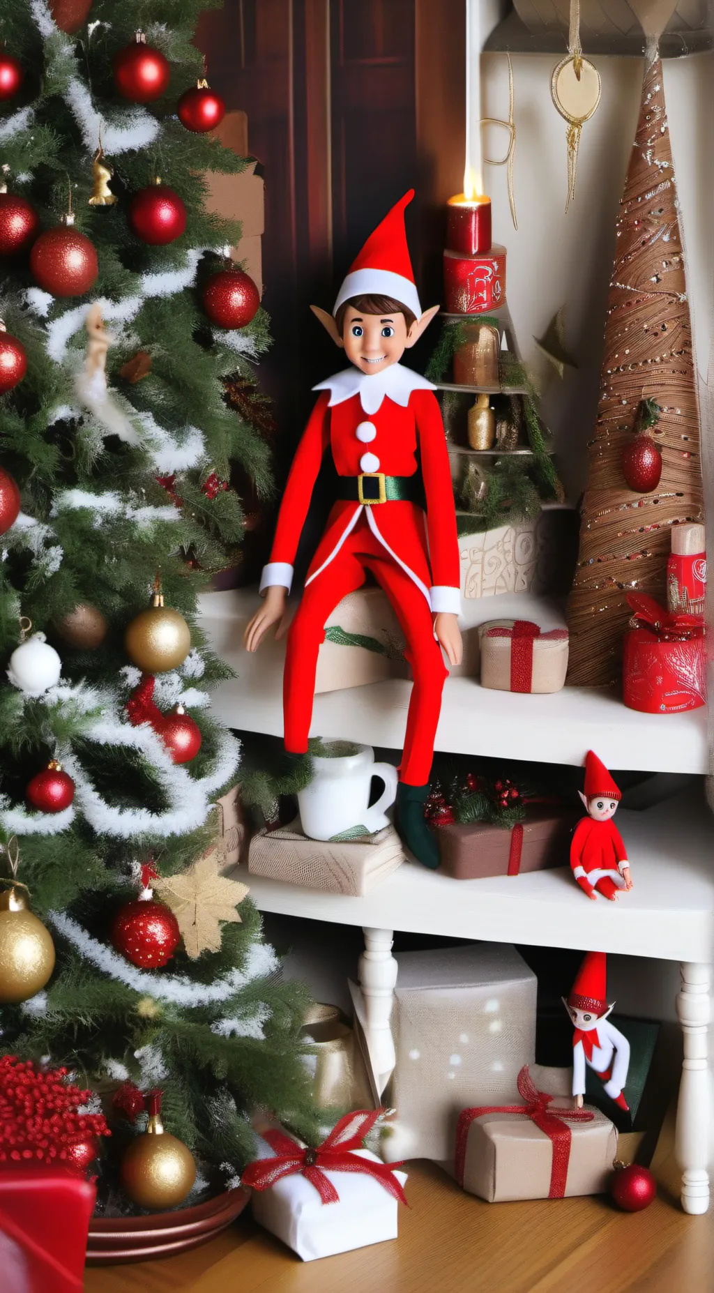 ai character: elf on the shelf  background