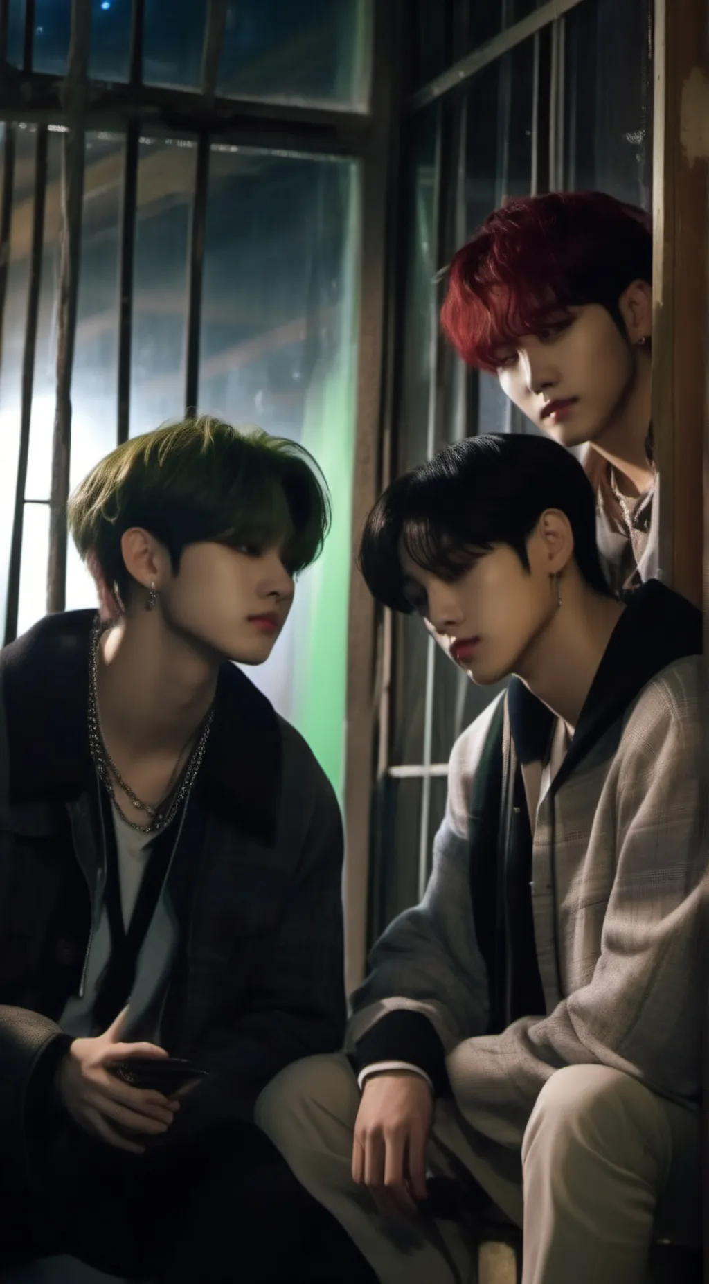 ai character: skz boys  background