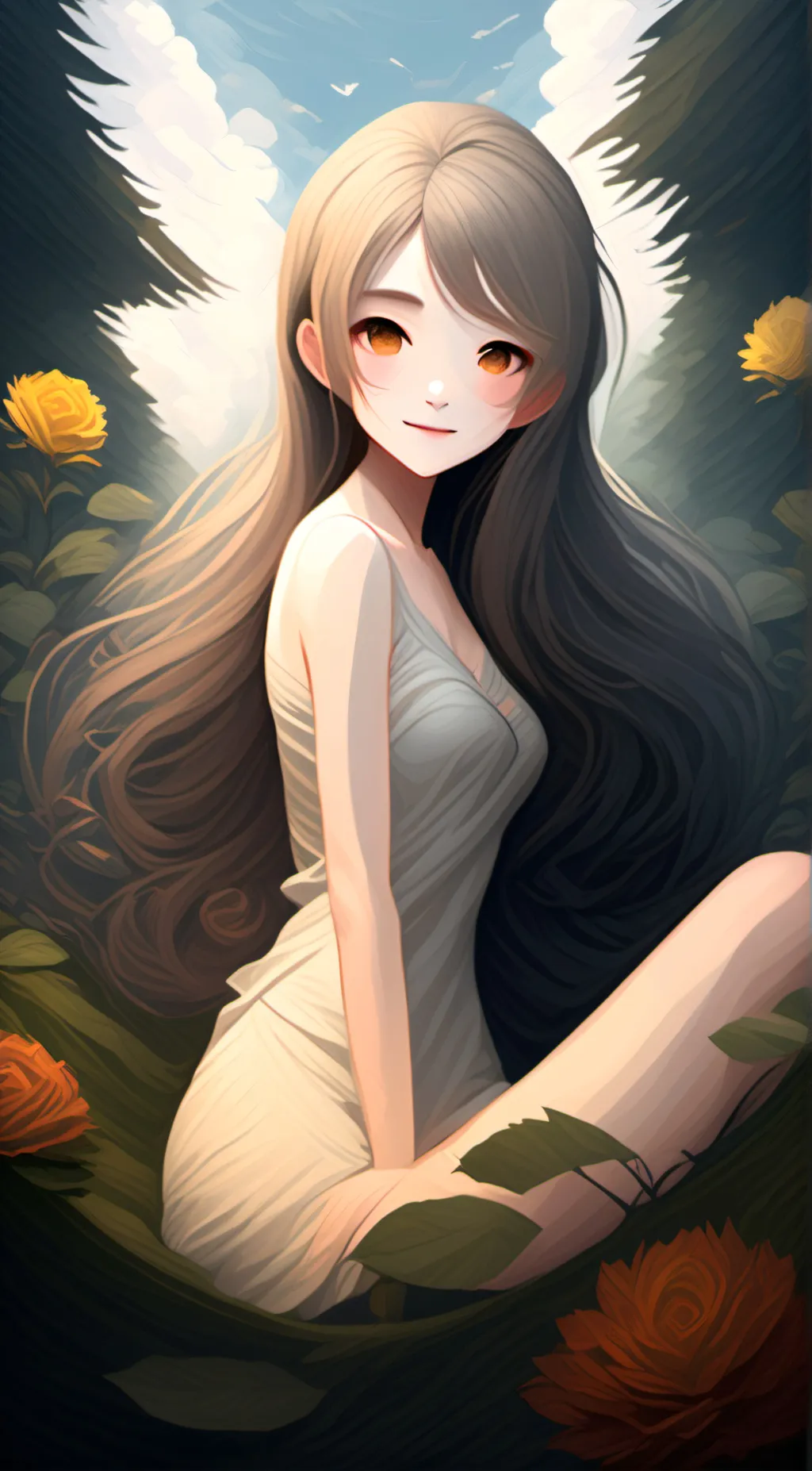 ai character: naked sexy background