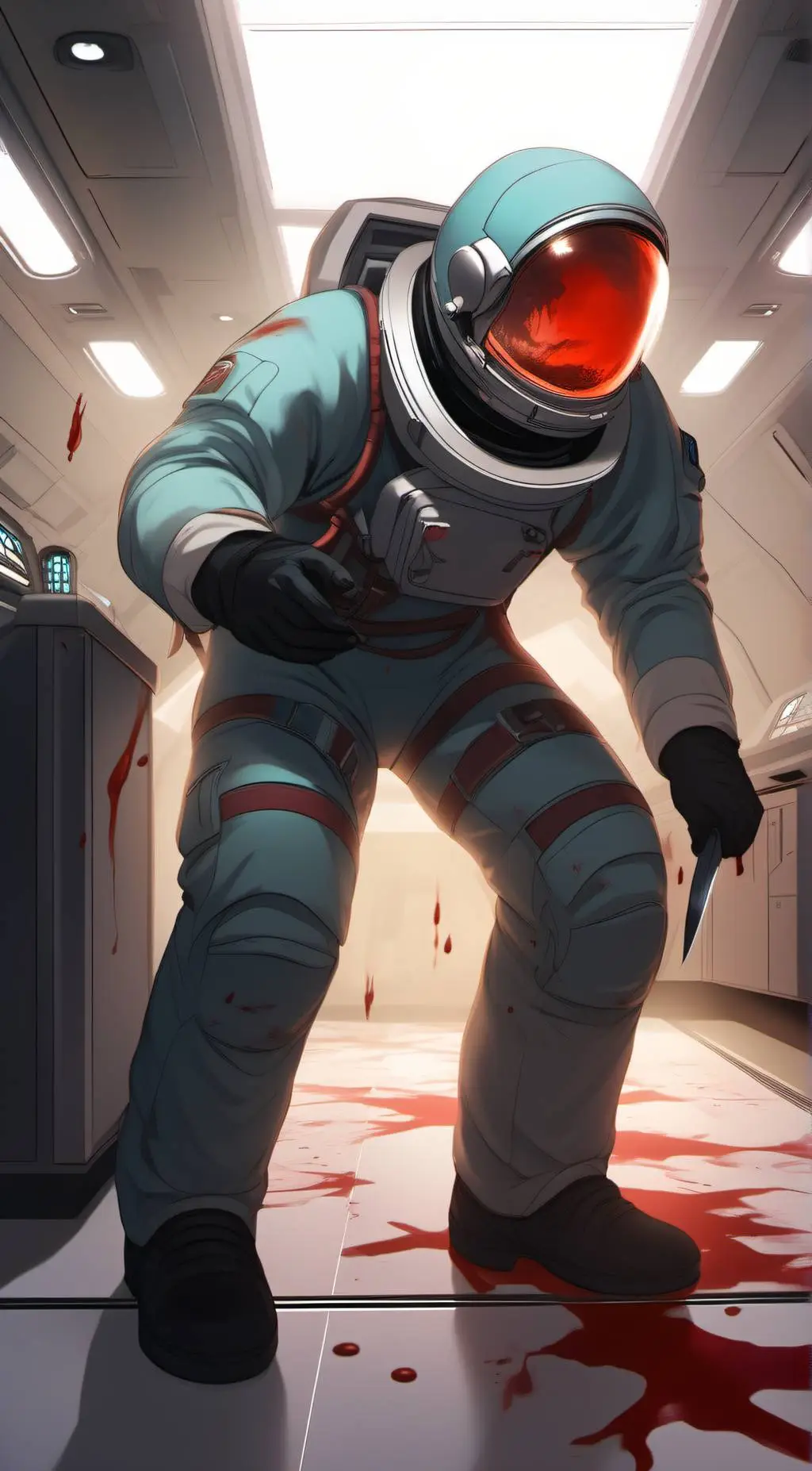 ai character: Cyan (Among Us) background