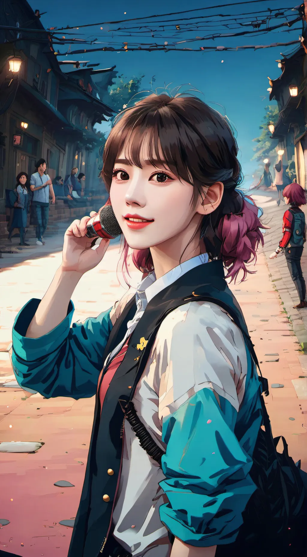 ai character: sakura Miyawaki background