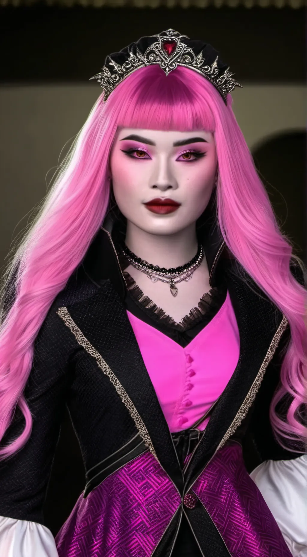 ai character: Draculaura  background