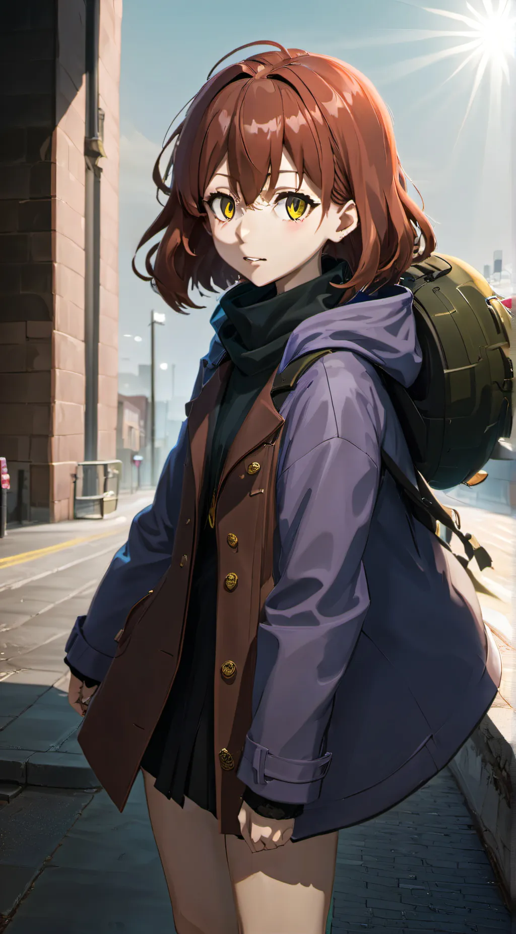 ai character: kat~ background