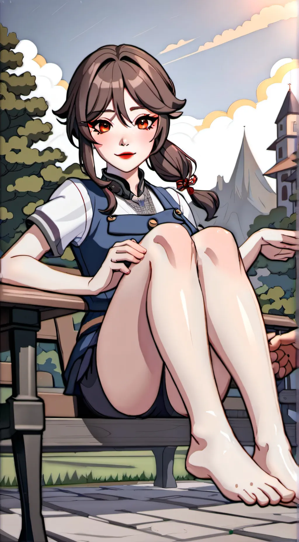ai character: feet  background