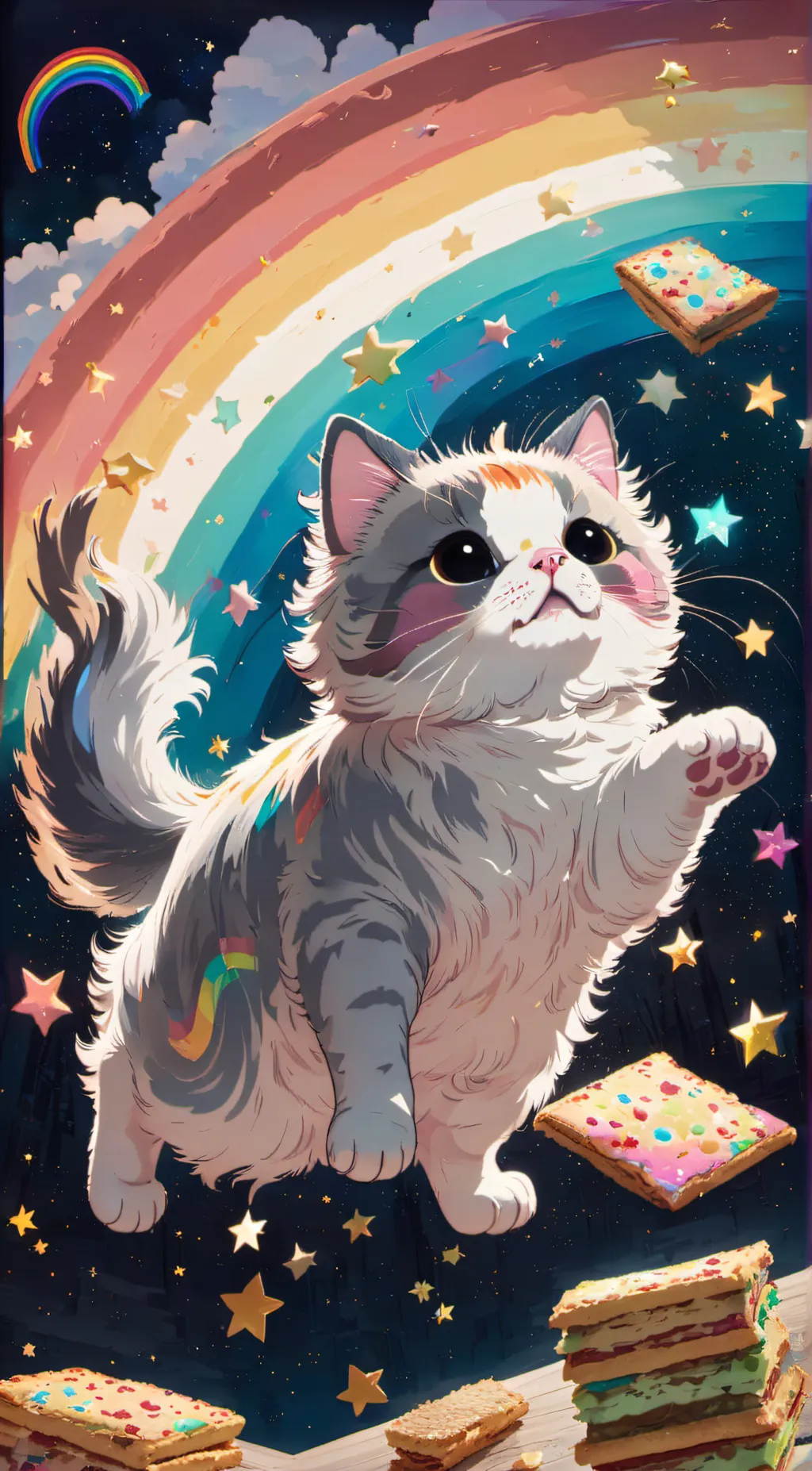 ai character: nyan cat  background