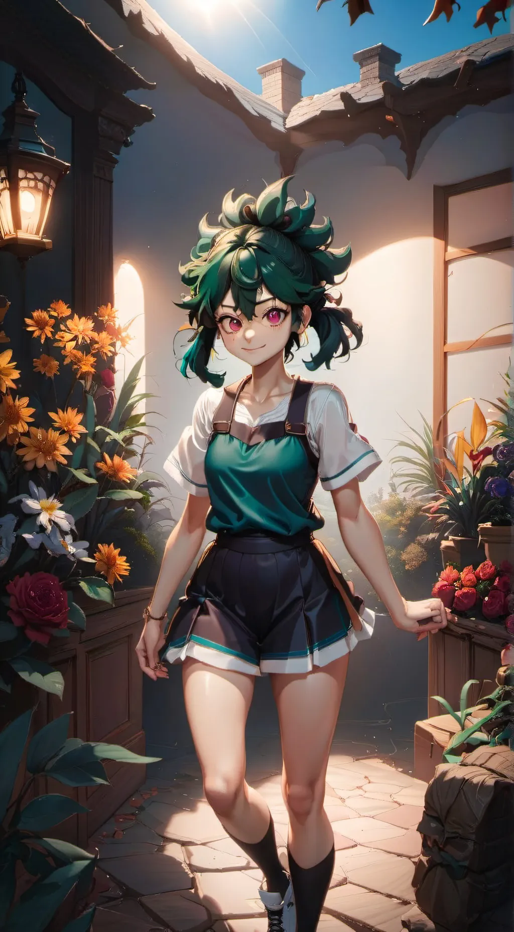 ai character: girl deku background