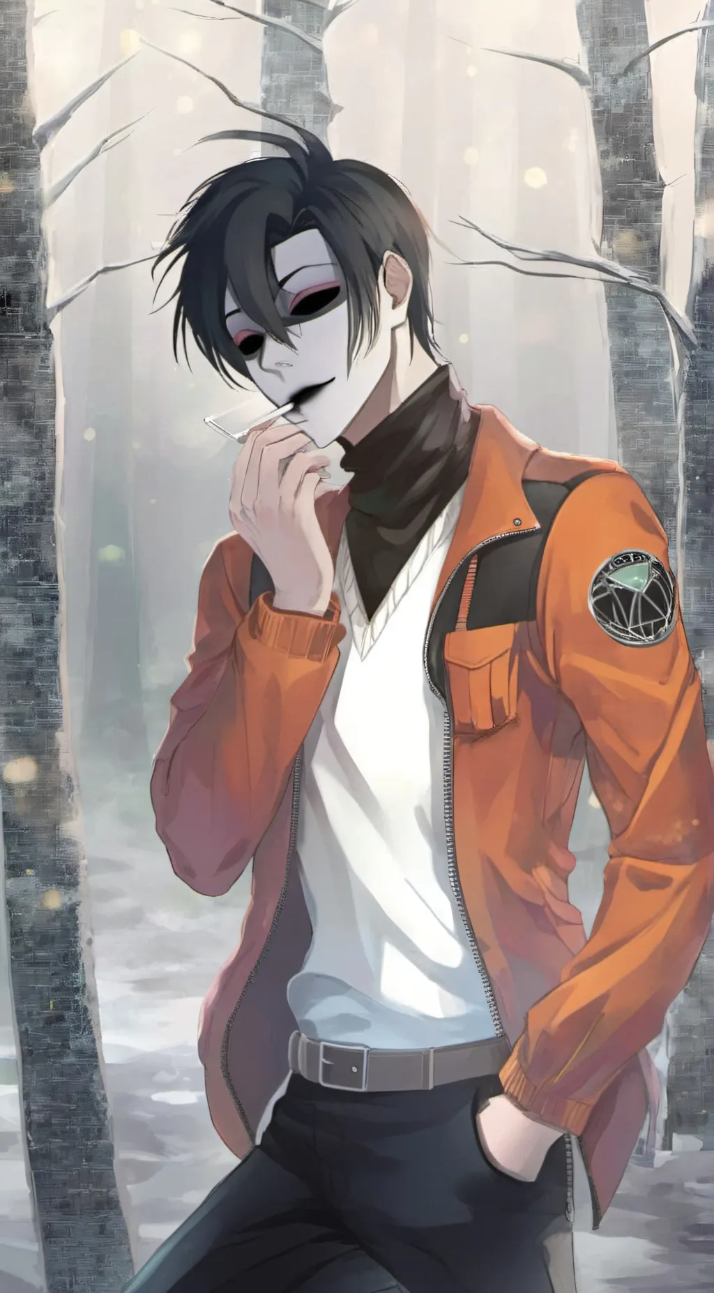 ai character: Masky background