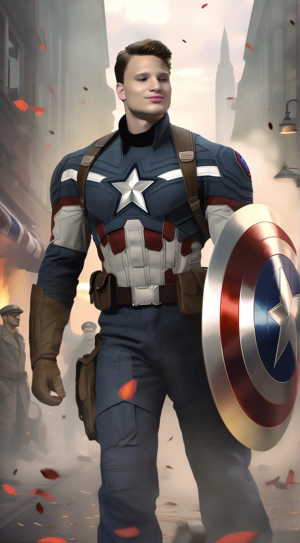 ai character: Captain america background
