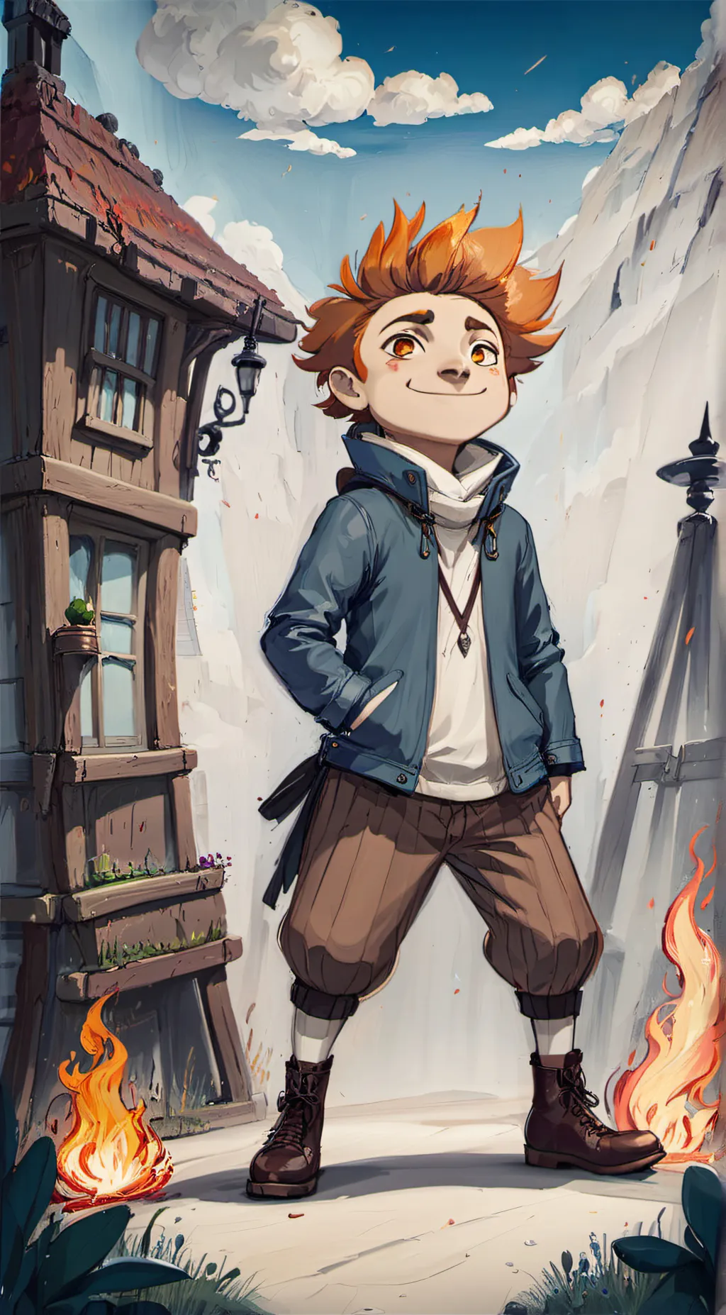 ai character: Sandy  background
