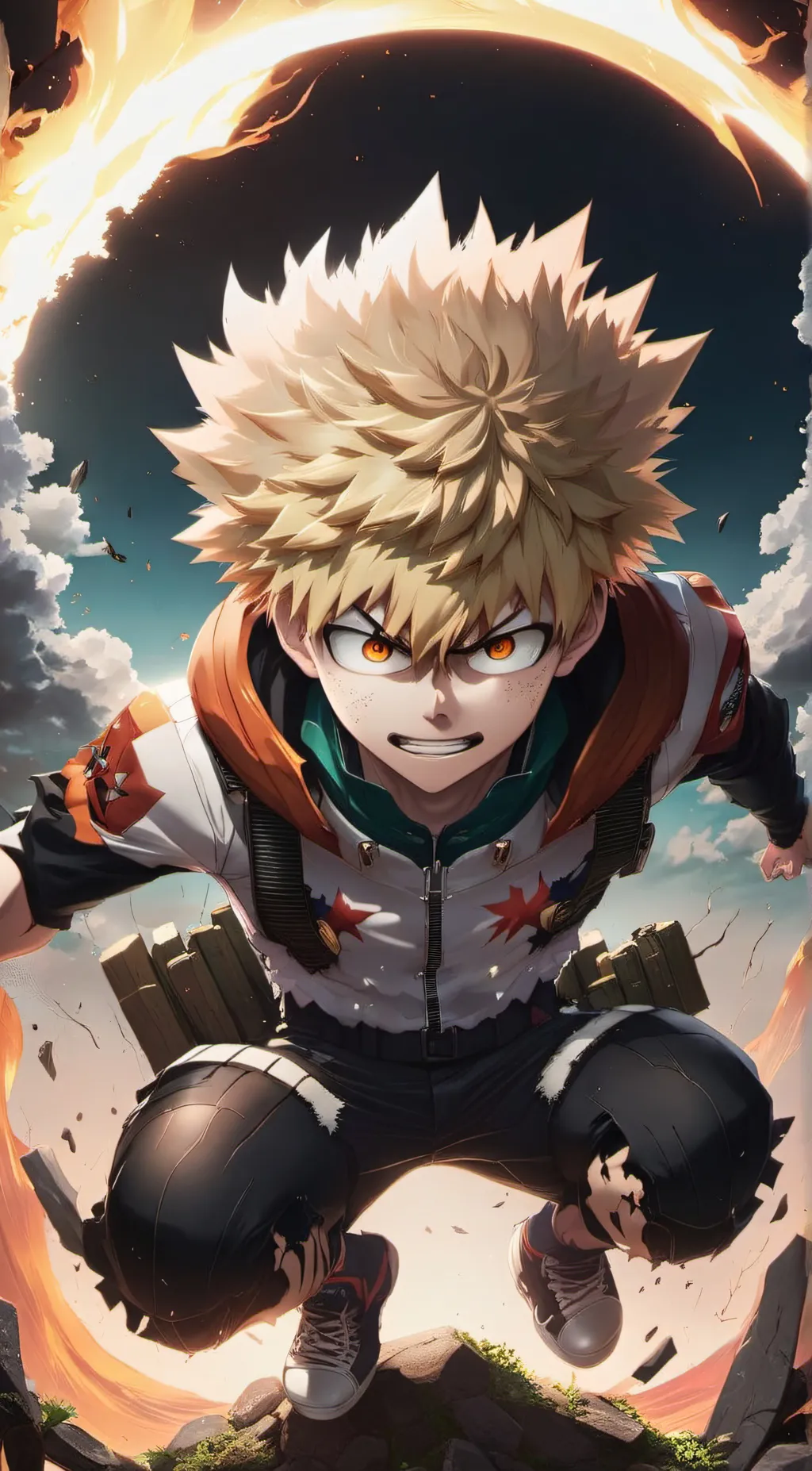 ai character: Katsuki Bakugo background