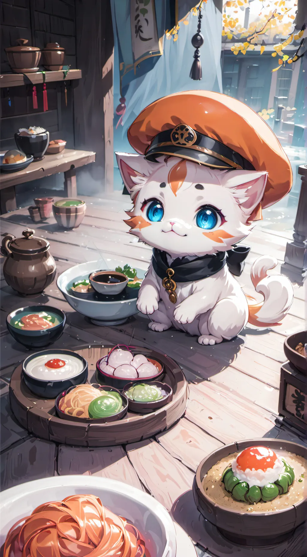 ai character: Mido!!🐈 background