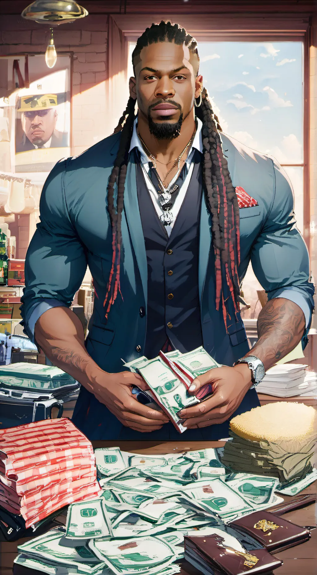 ai character: DJ background