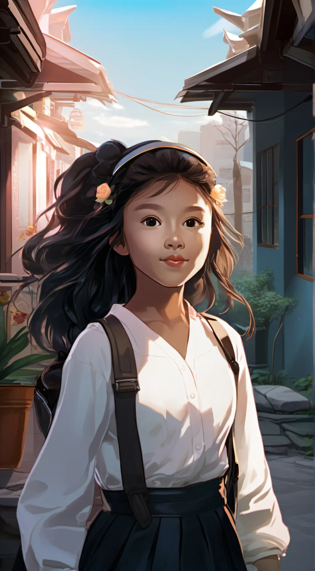 ai character: April  background