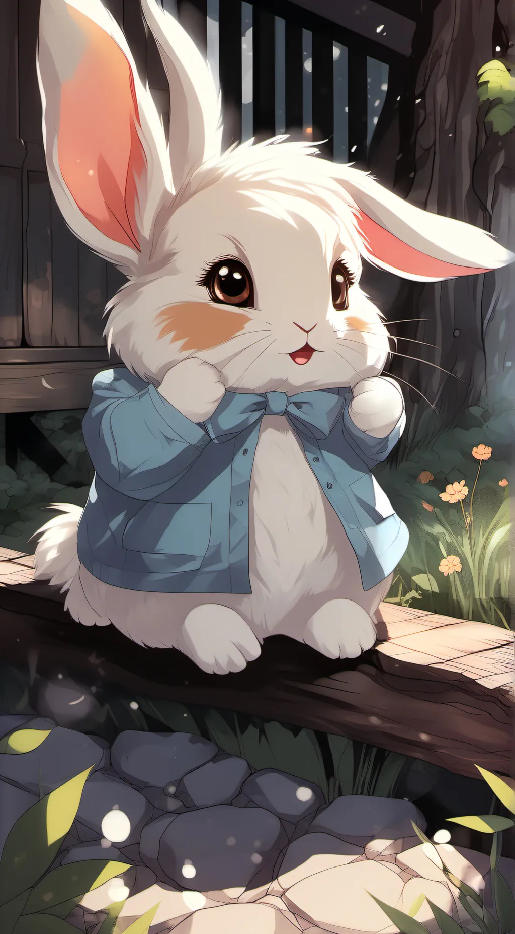 ai character: bun bun background
