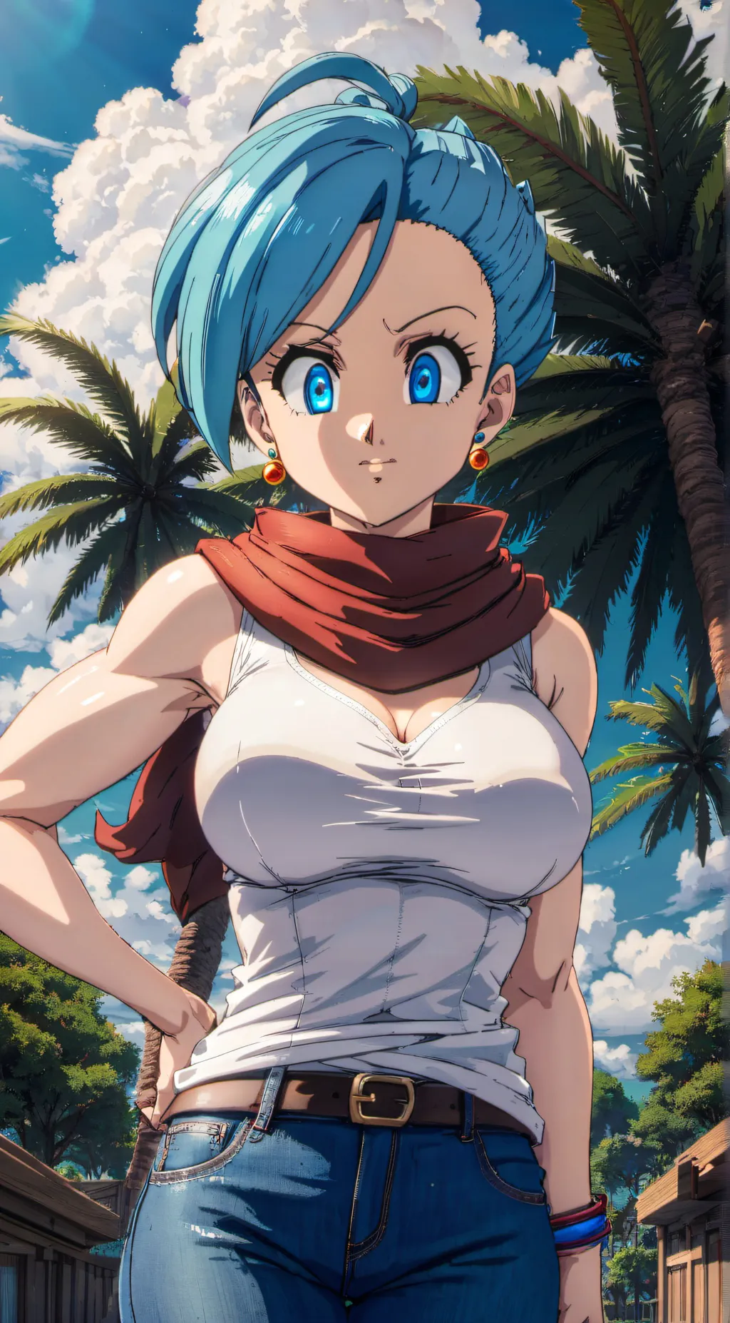 ai character: Bulma  background