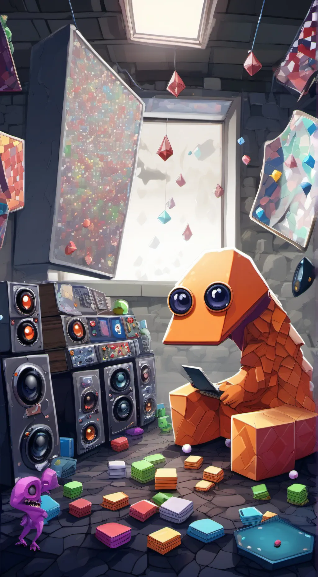 ai character: Qbert background