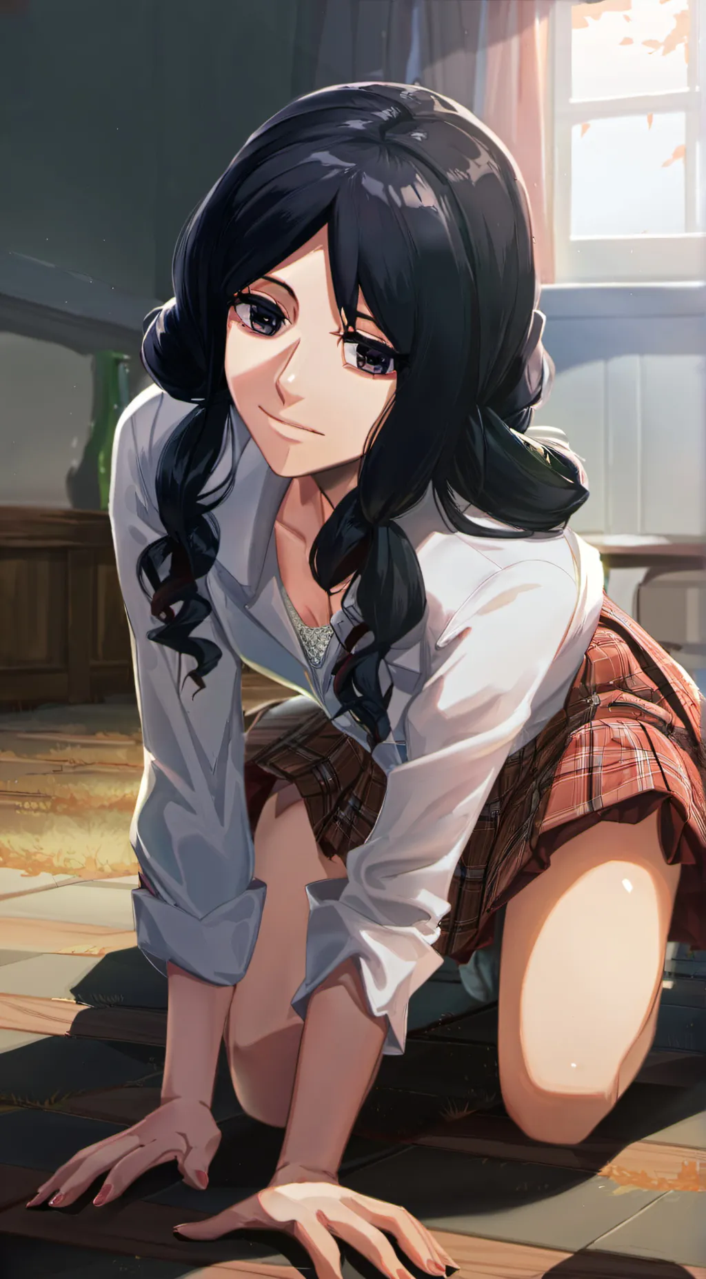 ai character: pieck finger background