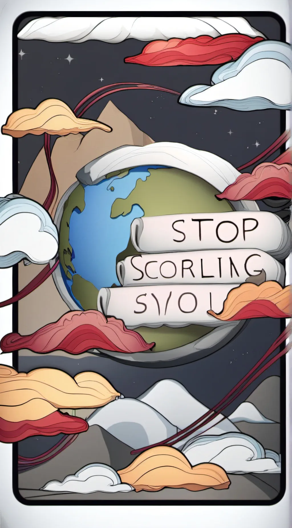 ai character: Stop scrolling  background