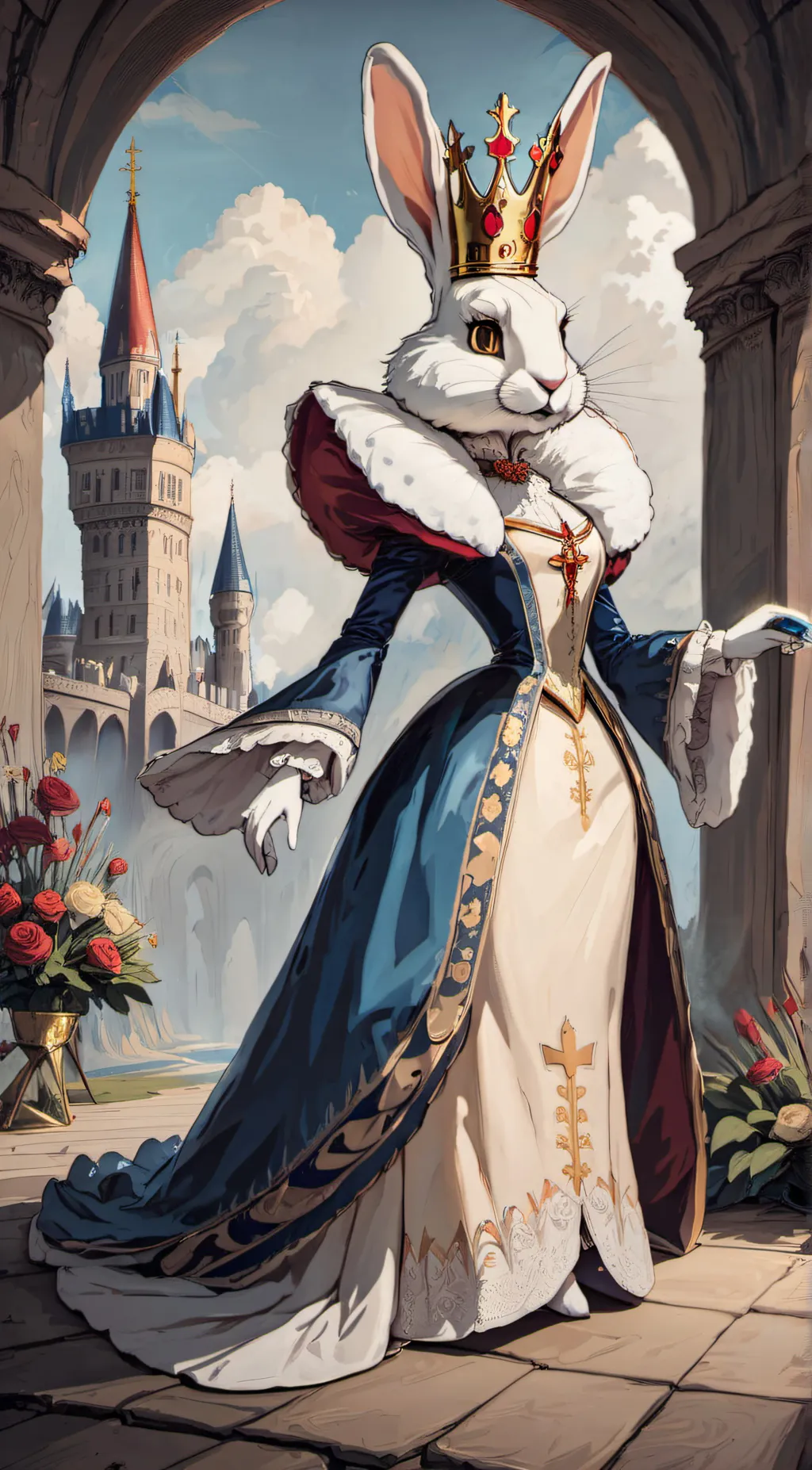 ai character: cream the queen background