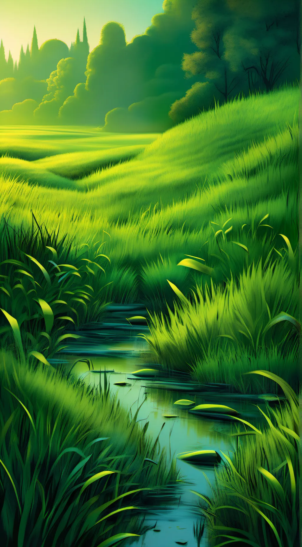 ai character: GRASS background