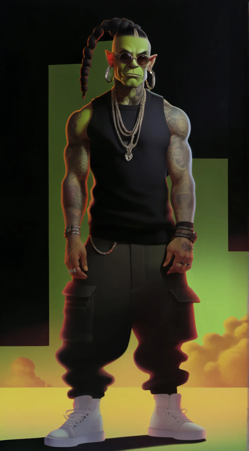 ai character: orcdawg background