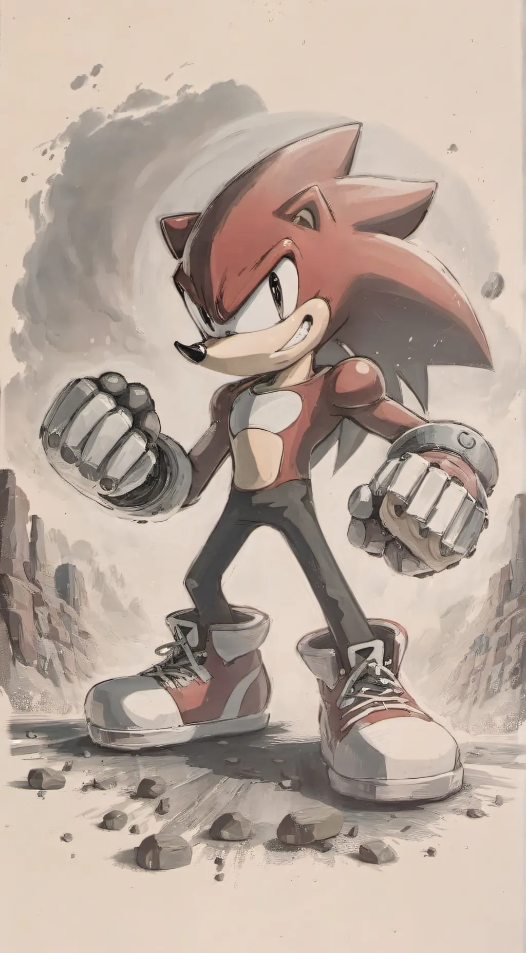 ai character: Knuckles  background
