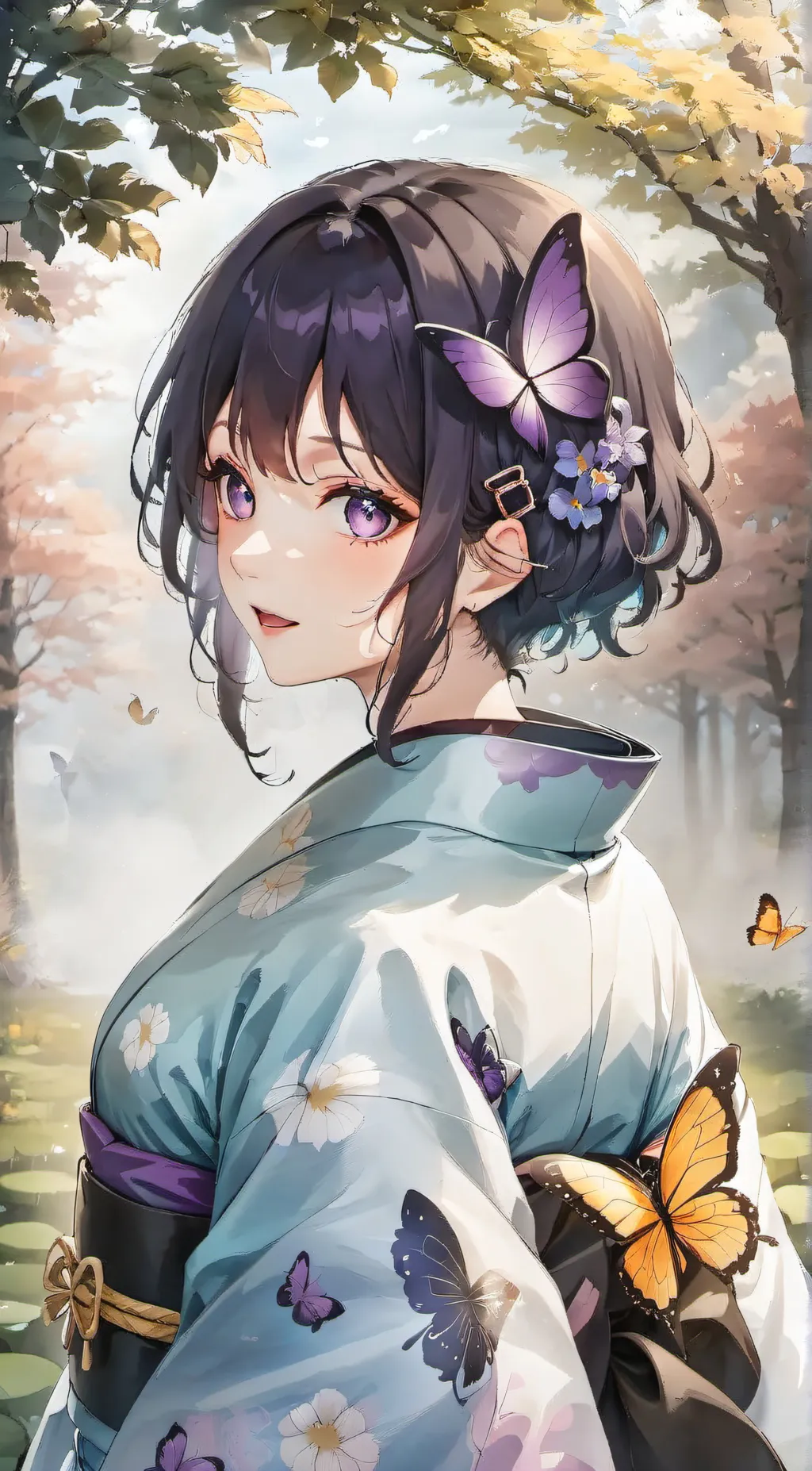 ai character: Shinobu Kocho background