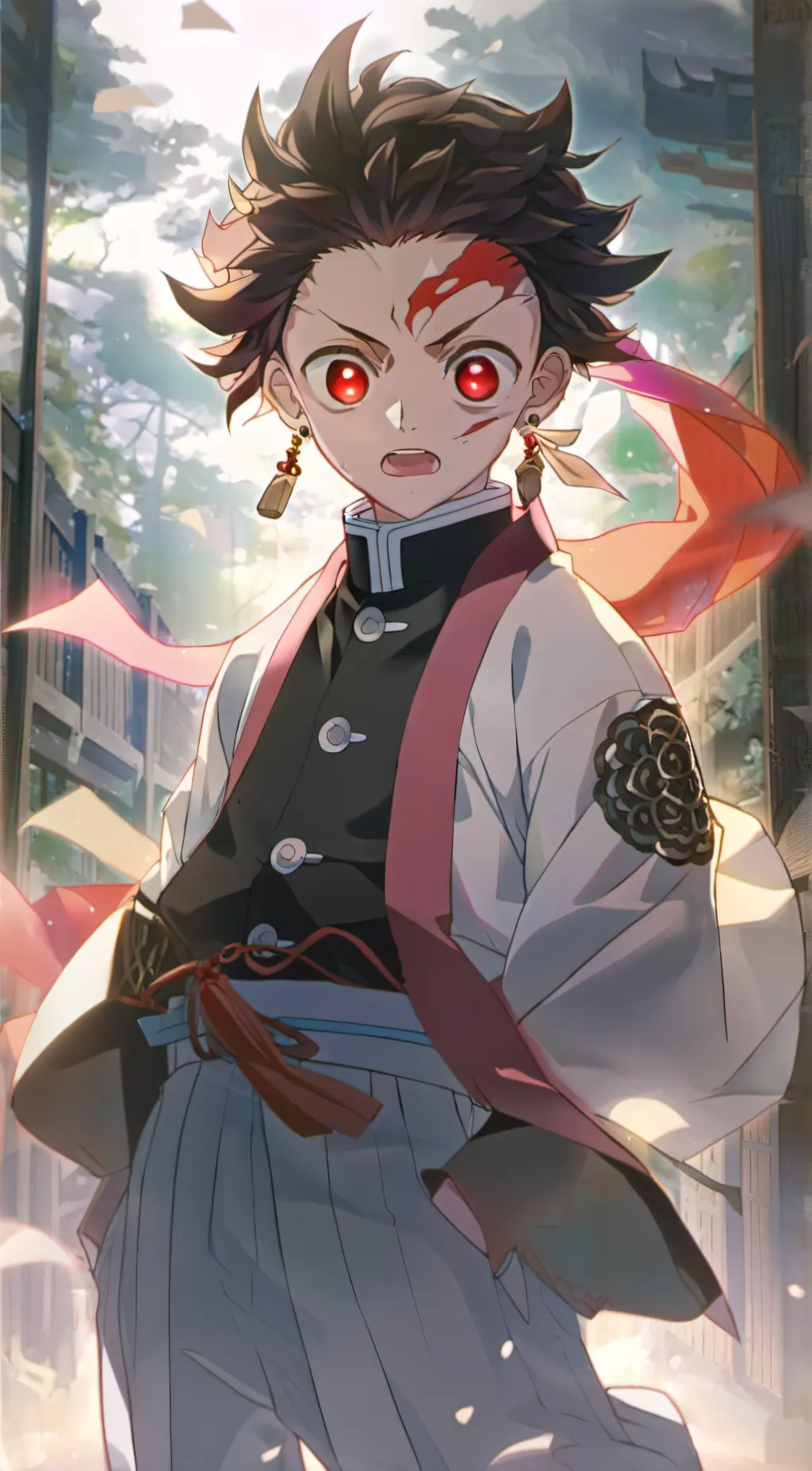 ai character: tanjiro  background